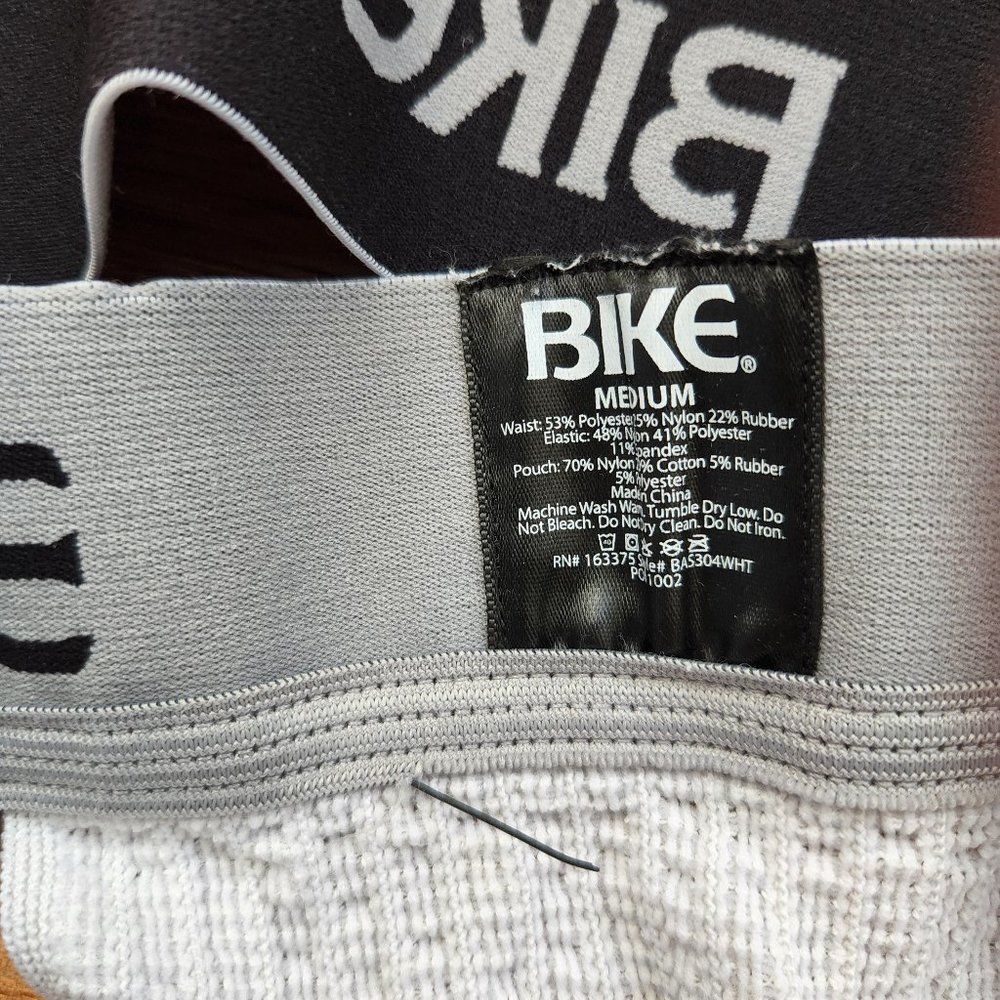 BIKE Athletic Supporter - Classic 2" Waistband - White - Medium